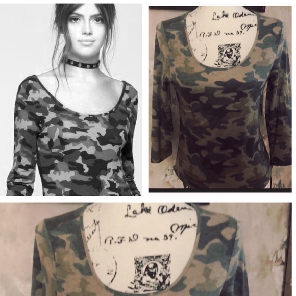 Tops - NWT BALLET STYLE CAMO BODY SUIT